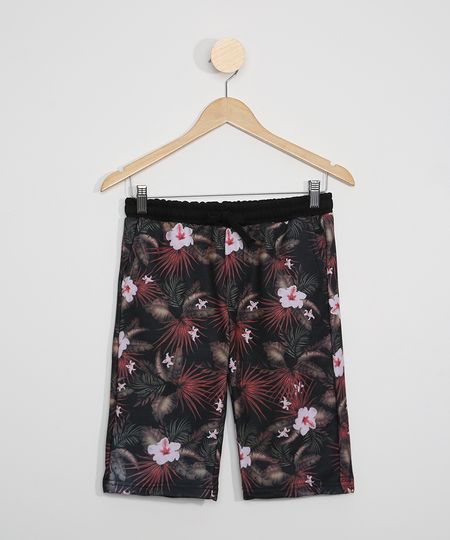 Bermuda-de-Moletom-Juvenil-Reta-Estampada-Floral-Preta-9969290-Preto_1 Bermuda-de-Moletom-Juvenil-Reta-Estampada-Floral-Preta-9969290-Preto_1