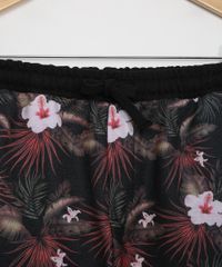 Bermuda-de-Moletom-Juvenil-Reta-Estampada-Floral-Preta-9969290-Preto_3