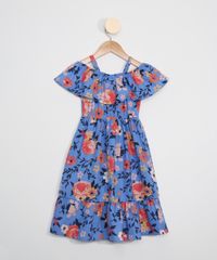 Vestido-Infantil-Longo-Estampado-Floral-Open-Shoulder-Manga-Curta-Azul-9975248-Azul_2