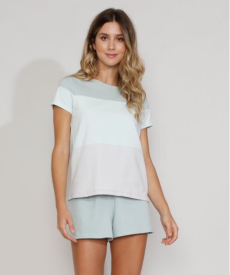 Pijama-Feminino-com-Recortes-Manga-Curta-Verde-Claro-9971449-Verde_Claro_1