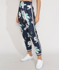 Calca-Feminina-Jogger-Cintura-Super-Alta-Canelada-Estampada-Floral-Azul-Marinho-9975879-Azul_Marinho_1