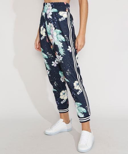 Calca-Feminina-Jogger-Cintura-Super-Alta-Canelada-Estampada-Floral-Azul-Marinho-9975879-Azul_Marinho_1 Calca-Feminina-Jogger-Cintura-Super-Alta-Canelada-Estampada-Floral-Azul-Marinho-9975879-Azul_Marinho_1