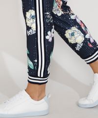 Calca-Feminina-Jogger-Cintura-Super-Alta-Canelada-Estampada-Floral-Azul-Marinho-9975879-Azul_Marinho_4