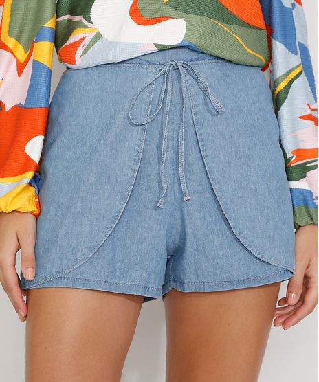 Short-Jeans-Feminino-Cintura-Alta-com-Sobreposicao-Azul-Medio-9981698-Azul_Medio_1