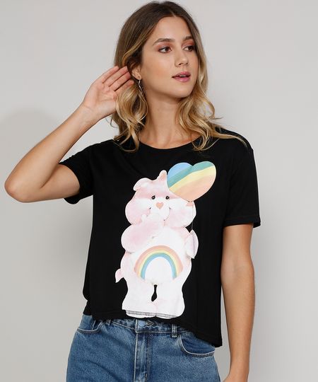 Camiseta-Feminina-Manga-Curta-Ursinhos-Carinhosos-Decote-Redondo-Preta-9974078-Preto_1 Camiseta-Feminina-Manga-Curta-Ursinhos-Carinhosos-Decote-Redondo-Preta-9974078-Preto_1