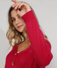 Cardigan-Feminino-de-Trico-Cropped-Decote-V-Pink-9975005-Pink_5