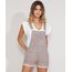 Jardineira-de-Sarja-Feminina-Reta-com-Bolsos-e-Barra-Dobrada-Bege-9977446-Bege_1