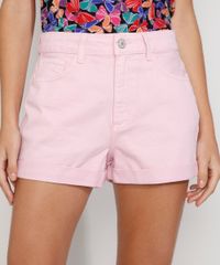 Short-de-Sarja-Feminino-Mom-Cintura-Alta-com-Barra-Dobrada-Rosa-Claro-9976633-Rosa_Claro_1 Short-de-Sarja-Feminino-Mom-Cintura-Alta-com-Barra-Dobrada-Rosa-Claro-9976633-Rosa_Claro_1