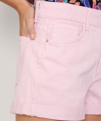 Short-de-Sarja-Feminino-Mom-Cintura-Alta-com-Barra-Dobrada-Rosa-Claro-9976633-Rosa_Claro_5 Short-de-Sarja-Feminino-Mom-Cintura-Alta-com-Barra-Dobrada-Rosa-Claro-9976633-Rosa_Claro_5