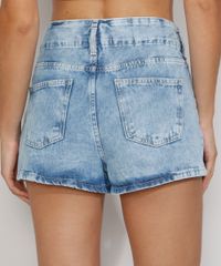 Short-Jeans-Feminino-Cintura-Alta-Hot-Pant-com-Recortes-Azul-Claro-9984567-Azul_Claro_2