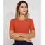 Camiseta-Feminina-Basica-Manga-Curta-Canelada-Decote-Redondo-Laranja-Escuro-9953167-Laranja_Escuro_1