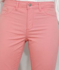 Calca-de-Sarja-Feminina-Cigarrete-Cintura-Media-Rosa-9978531-Rosa_4