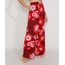 Calca-Feminina-Pantalona-Cintura-Super-Alta-Estampada-Floral-com-Bolsos-Vermelha-Escuro-9975880-Vermelho_Escuro_1