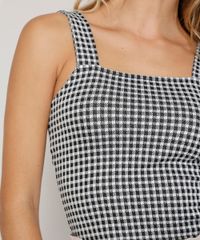 Regata-de-Jacquard-Feminina-Cropped-Estampada-Xadrez-Vichy-Alca-Larga-Decote-Reto-Preta-9979167-Preto_6