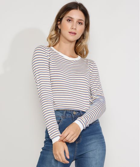 Sueter-de-Trico-Feminino-Basico-Listrado-Decote-Redondo-Multicor-9325938-Multicor_1