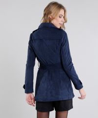 Casaco-Feminino-Trench-Coat-em-Suede-Azul-Marinho-8888639-Azul_Marinho_2