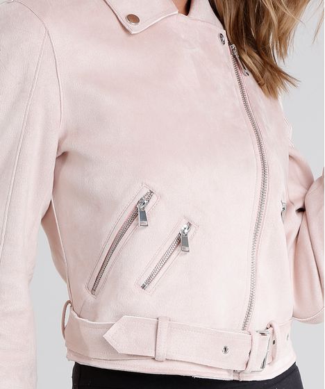 jaqueta rosa claro feminina