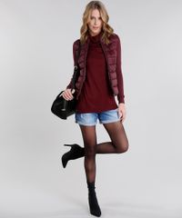Jaqueta-Feminina-Puffer-Manga-Longa-em-Malha-Vinho-8846307-Vinho_3