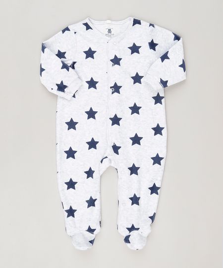 Macacao-estampado-de-estrelas-em-plush-em-Algodao---Sustentavel-Cinza-mescla-claro-8858994-Cinza_Mescla_Claro_1