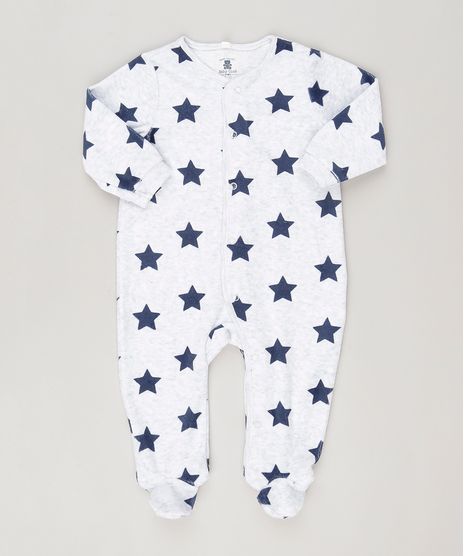 Macacao-estampado-de-estrelas-em-plush-em-Algodao---Sustentavel-Cinza-mescla-claro-8858994-Cinza_Mescla_Claro_1