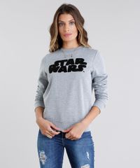 Blusao-Feminino-em-Moletom-Star-Wars-Manga-Longa-Decote-Redondo-Cinza-Mescla-8827213-Cinza_Mescla_1
