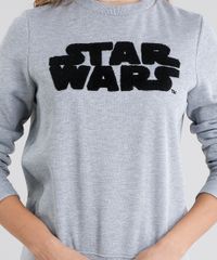 Blusao-Feminino-em-Moletom-Star-Wars-Manga-Longa-Decote-Redondo-Cinza-Mescla-8827213-Cinza_Mescla_4