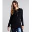 Sueter-Feminino-Longo-Oversized-em-Trico-Manga-Longa-Decote-Redondo-Preto-8892833-Preto_1