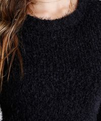 Sueter-Feminino-Longo-Oversized-em-Trico-Manga-Longa-Decote-Redondo-Preto-8892833-Preto_4