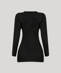 Sueter-Feminino-Longo-Oversized-em-Trico-Manga-Longa-Decote-Redondo-Preto-8892833-Preto_6