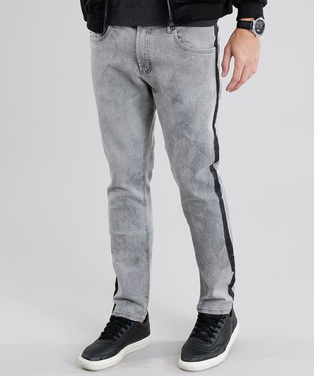 Calca-Jeans-Masculina-Skinny-com-Faixas-Laterais-Cinza-9029595-Cinza_1