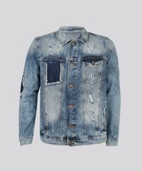 Jaqueta-Jeans-Masculina-Trucker-Destroyed-Manga-Longa-em-Algodao---Sustentavel-Azul-Medio-9058204-Azul_Medio_5