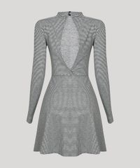 Vestido-Feminino-Gola-Alta-Xadrez-Curto-com-Vazado-Manga-Longa-Preto-9130816-Preto_6