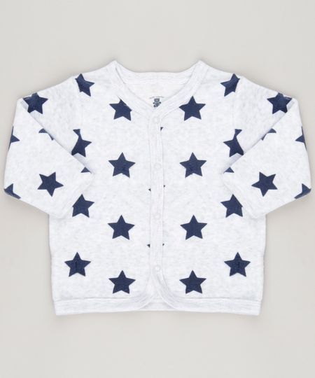 Cardigan-Infantil-em-Plush-Estampado-de-Estrelas-Manga-Longa-de-Algodao---Sustentavel-Cinza-Mescla-Claro-8859036-Cinza_Mescla_Claro_1