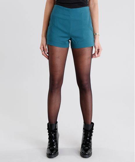 Short-Feminino-Hot-Pant-Curto-Verde-Escuro-8959525-Verde_Escuro_1