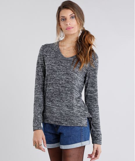 Sueter-Feminino-Basico-em-Trico-Mescla-Manga-Longa-Decote-em-V-Preto-8839272-Preto_1