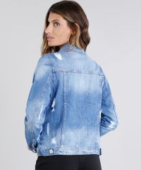 Jaqueta-Jeans-Feminina-com-Ilhoses-Manga-Longa-Destroyed-Azul-Medio-9006265-Azul_Medio_2