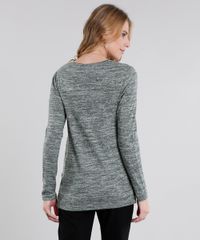 Sueter-Feminino-Basico-em-Trico-Mescla-Manga-Longa-Decote-em-V-Verde-Militar-8839272-Verde_Militar_2
