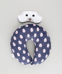 Kit-de-Apoio-de-Cabeca---Tapa-Olho-Estampado-de-Urso-Polar-Azul-Marinho-9117689-Azul_Marinho_1