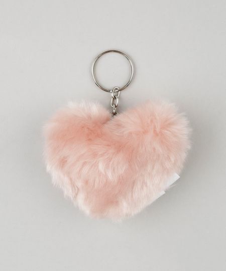 Chaveiro-Pompom-de-Pelucia-Coracao-com--Rose-9117624-Rose_1