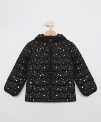 Jaqueta-Infantil-Puffer-Estampada-Estrelas-com-Capuz-Preta-9966807-Preto_1