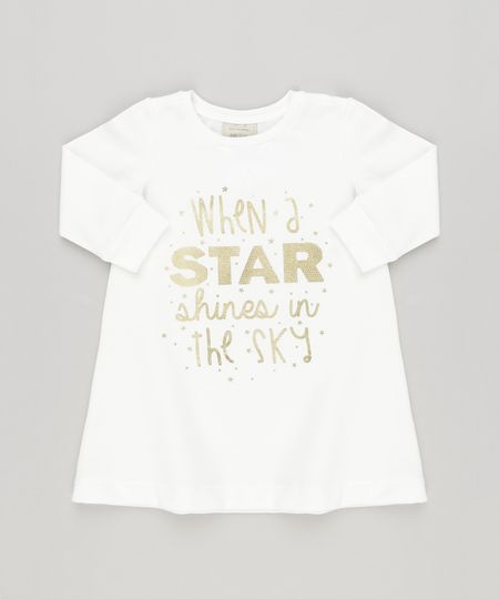 Vestido-Infantil-com-Estampa-Metalizada-Manga-Longa-em-Moletom-Off-White-9122263-Off_White_1