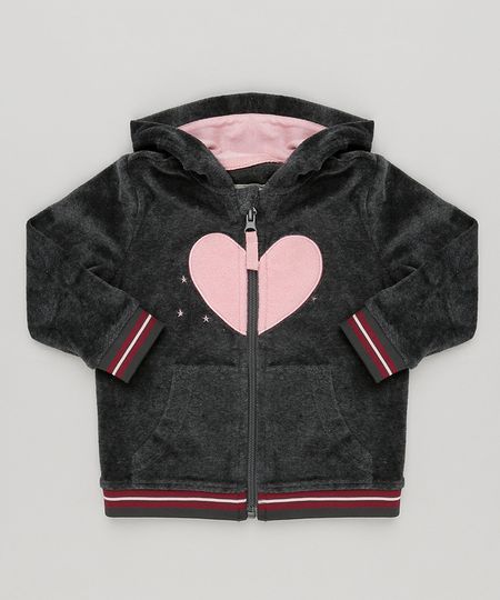Blusao-Infantil-em-Plush-com-Bordado-de-Coracao-em-Capuz-Manga-Longa-Chumbo-8837318-Chumbo_1 Blusao-Infantil-em-Plush-com-Bordado-de-Coracao-em-Capuz-Manga-Longa-Chumbo-8837318-Chumbo_1