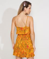 Vestido-Feminino-Curto-Evase-Estampado-Floral-com-Sobreposicao-Alca-Fina-Mostarda-9969493-Mostarda_2