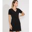 Vestido-Feminino-Curto-Social-com-Cinto-Manga-Curta-Preto-9975714-Preto_1