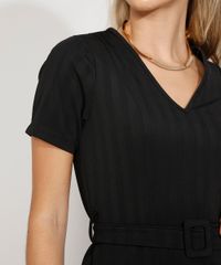 Vestido-Feminino-Curto-Social-com-Cinto-Manga-Curta-Preto-9975714-Preto_5