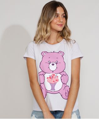 Camiseta-Feminina-Manga-Curta-Ursinhos-Carinhosos-Decote-Redondo-Lilas-9974858-Lilas_1