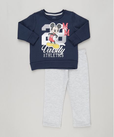 Conjunto-Infantil-de-Blusao-Mickey-Azul-Marinho---Calca-em-Moletom-Cinza-Mescla-9095687-Cinza_Mescla_1