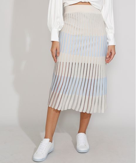 Saia-de-Trico-Feminina-Midi-Plissada-Listrada-com-Transparencia-Azul-Claro-Cinza-Claro-9976279-Azul_Clarocinza_Claro_1