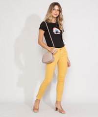 Calca-de-Sarja-Feminina-Super-Skinny-Pull-Up-Cintura-Media-com-Ziper-na-Barra-Mostarda-9978471-Mostarda_3
