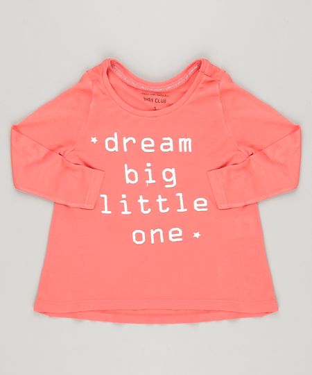 Blusa-infantil-com-Estampa--Dream-Big--com-Glitter-Manga-longa--Coral-9140895-Coral_1